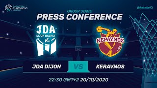 JDA Dijon v Keravnos - Press Conference | Basketball Champions League 2020/21
