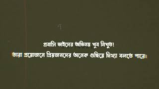 প্রবাসী ভাইদের অভীনয় অনেক নিখুঁত, তারা প্রয়োজনে প্রিয়জনদের সাথে গুছিয়ে মিথ‍্যা বলতে পারে..!😢💔