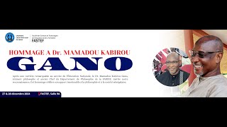 Hommage à Dr. Mamadou Kabirou Gano