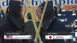 17th World Kendo Championships 5ch (USA)J.WILLIAMS vs (JPN)S.ANDO