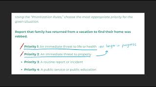 CritiCall Free Sample Question - Prioritization