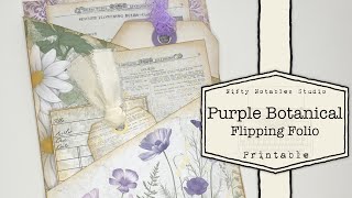Purple Botanical Flipping Folio Assembly Tutorial