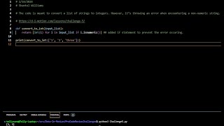 Python Code Review Challenge 5: Fix the Error