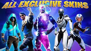 All Exclusive Skins(Dance Gameplay \u0026 Locker Showcase)! Fortnite