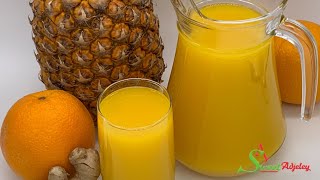 Let’s Make My Healthy Ginger Pineapple & Orange Drink For A Smooth Skin & Health