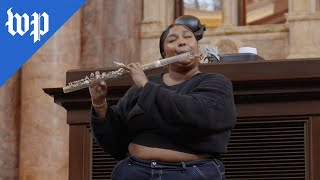Lizzo plays James Madison's flute at Library of Congress