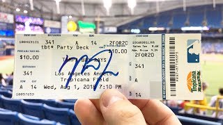 Getting Mike Trout's autograph at Tropicana Field