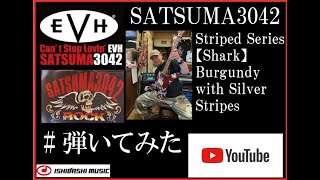 EVH / Striped Series Shark Burgundy with Silver StripesSHARK SATSUMA3042【イシバシ楽器梅田】