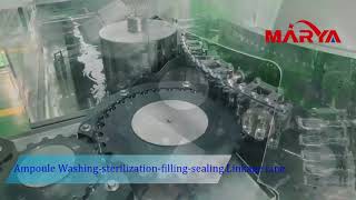 Ampoule washing sterilization filling sealing linkage line from Shanghai Marya