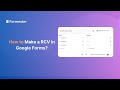 How to Make a Google Form For Ranked Choice Voting?