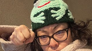 MORNING, IM irritable as f🩵 Fat head in a little hat ed. - new froggy hat? Who dat?🐸ribbit