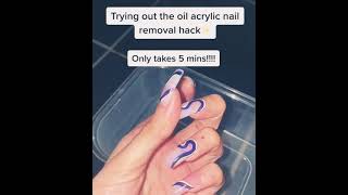 remove acrylic nails at home in 5mins