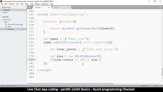 Live chat app | Part06 AJAX basics | Javascript, AJAX, HTML, CSS, JSON, PHP, MYSQL Tutorial