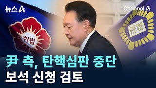 尹 측, 탄핵심판 중단·보석 신청 검토