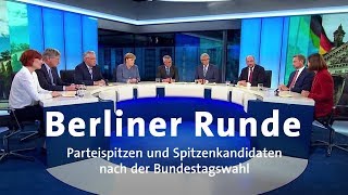 Bundestagswahl: Berliner Runde der Parteispitzen
