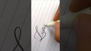'Luxurious' writing calligraphy style.#satisfying #penmanship #cursive