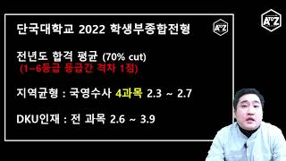 2022학년도 단국대 학생부 종합 전형 분석 - 곽정수T