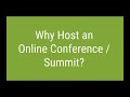 how to launch a virtual summit or online conference for small business