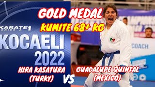 Final Female 68+ Kg, Hira Kasatura (TUR) vs Guadalupe Quinta (MEX), Karate1 Kocaeli 2022