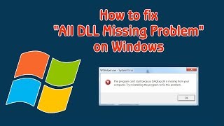 How to Fix All .DLL Missing Error in Windows 10/8/7