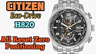 Citizen Eco-Drive H820 Radio Controlled All Reset Zero Positioning | Watch Repair Channel | SolimBD