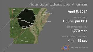 Total Solar Eclipse of April 8, 2024 over Arkansas