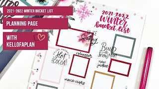 2021-2022 Winter Bucket List for My Planner