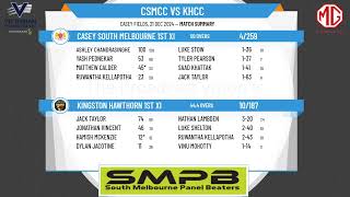 Casey South Melbourne 1st XI v Kingston Hawthorn 1st XI