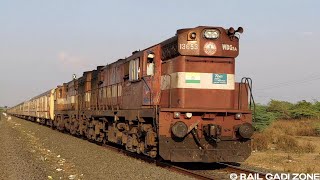 11402 Adilabad - Mumbai CSMT Nandigram Express with Moula Ali WDG3A Locomotive | Indian Railways