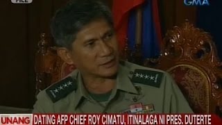 UB: Ex-AFP Chief Roy Cimatu, itinalaga ni Pres. Duterte bilang special envoy for OFW refugees