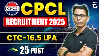 CPCL Recruitment 2025 | Executive | 25 Post | 16.5 LPA | Sumit Prajapati