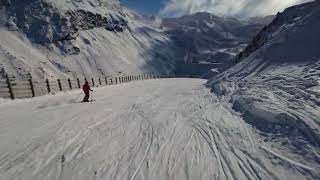 [4K] Aller de Chavanette Blue Ski Piste, Avoriaz, Portes du Soleil, France