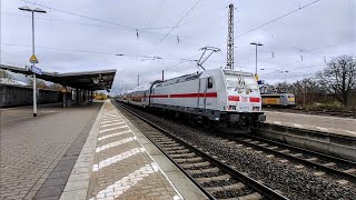 100 m/h BR 146 pushed IC2 storms through Stadthagen (160 km/h) - Fly-by -