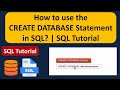 How to use the CREATE DATABASE Statement in SQL? | SQL Tutorial For Beginners | Learn SQL