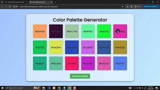 Color Palette Generator Using HTML, CSS and JavaScript with Source Code