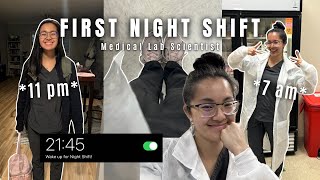 GRWM FOR NIGHT SHIFT🥼8hr night shift as a Medical Lab Scientist