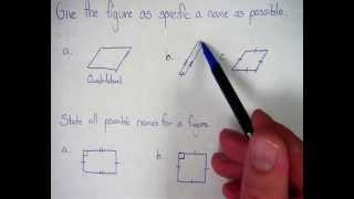 Special Parallelograms Example Problems
