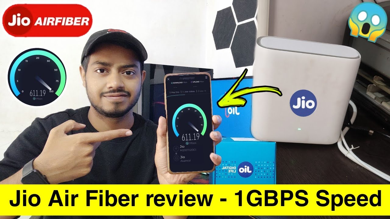 Jio Air Fiber Full Review, Speed Test & Download Test | Jio Air Fiber ...