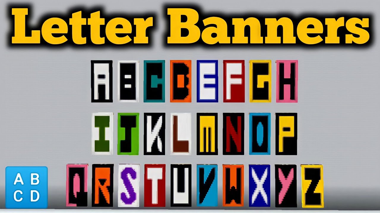 Minecraft Banner Letters Minecraft Font Minecraft Cookies Minecraft ...