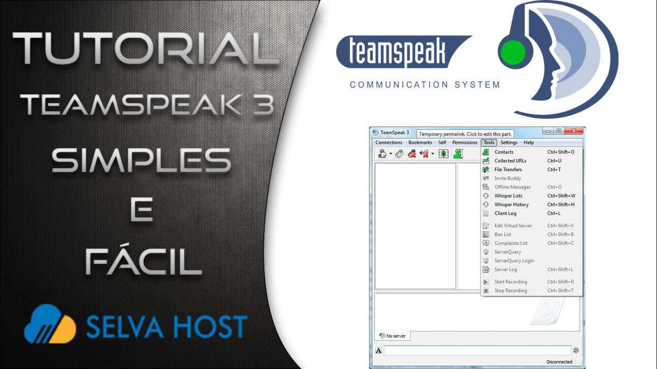 Tutorial Teamspeak 3 Completo Menu Interativo Youtube