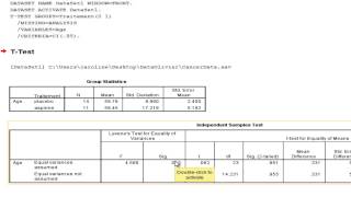 SPSS (tutoriel )/ Test t de Student des moyennes