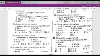 DIM İngilis dili Question Words and Sentences Part 2 (54-106)