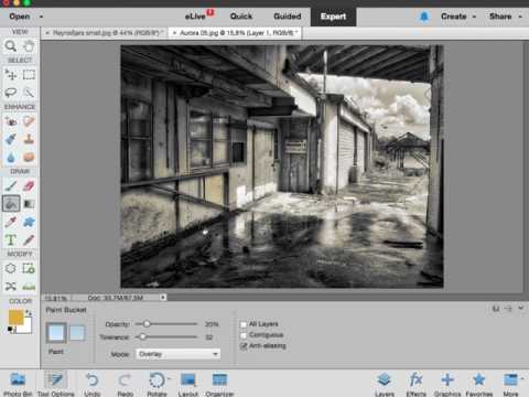 Photoshop Elements: Using the Paint Bucket tool Photoshop Elements: Using the Paint Bucket tool