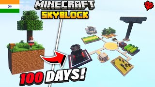 I Survived 100 Days on SKYBLOCK in Minecraft Hardcore (HINDI)