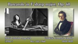 Chopin: Barcarole Op. 60, Argerich (1960) ショパン 舟歌 アルゲリッチ