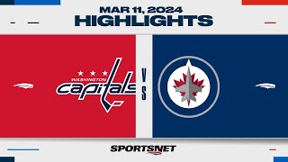 NHL Highlights | Capitals vs. Jets - March 11, 2024