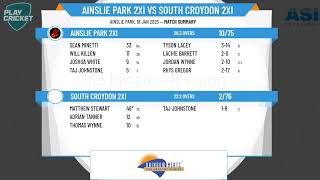 Ainslie Park 2XI v South Croydon 2XI