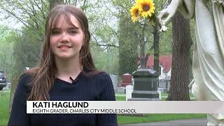 Charles City middle schoolers bring new chapter to Riverside Cemetery