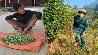 The kind policeman set to work to prepare a new home for the orphan boy.