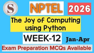 The Joy of Computing using Python|| WEEK-12 Assignment answers 2026 Jan - Apr ||NPTEL||#SKumarEdu